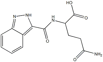 4-carbamoyl-2-(2H-indazol-3-ylformamido)butanoic acid 结构式