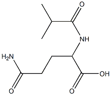 4-carbamoyl-2-(2-methylpropanamido)butanoic acid 化学構造式