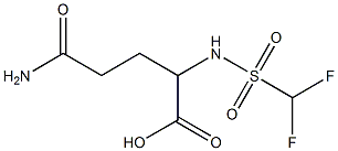 4-carbamoyl-2-(difluoromethane)sulfonamidobutanoic acid Structure