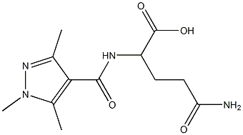 4-carbamoyl-2-[(1,3,5-trimethyl-1H-pyrazol-4-yl)formamido]butanoic acid Structure