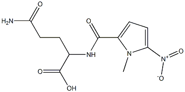 4-carbamoyl-2-[(1-methyl-5-nitro-1H-pyrrol-2-yl)formamido]butanoic acid Structure