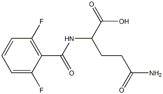 4-carbamoyl-2-[(2,6-difluorophenyl)formamido]butanoic acid Struktur