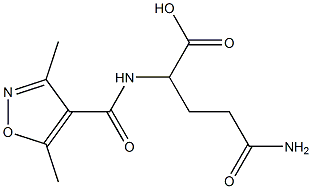 4-carbamoyl-2-[(3,5-dimethyl-1,2-oxazol-4-yl)formamido]butanoic acid Structure