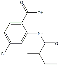 4-chloro-2-(2-methylbutanamido)benzoic acid Structure