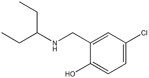 4-chloro-2-[(pentan-3-ylamino)methyl]phenol Struktur