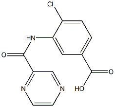 4-chloro-3-[(pyrazin-2-ylcarbonyl)amino]benzoic acid Struktur