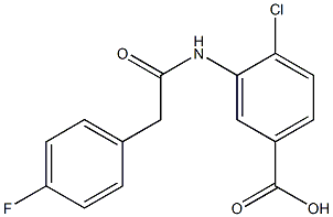 4-chloro-3-[2-(4-fluorophenyl)acetamido]benzoic acid Struktur