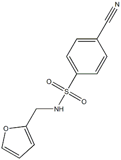 4-cyano-N-(2-furylmethyl)benzenesulfonamide Structure