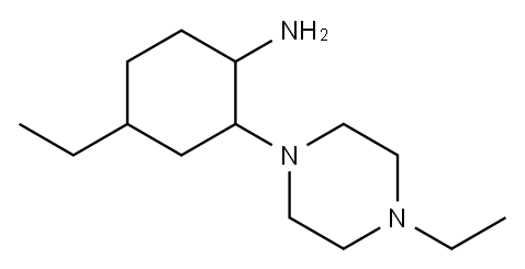 4-ethyl-2-(4-ethylpiperazin-1-yl)cyclohexanamine Structure