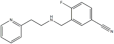 4-fluoro-3-({[2-(pyridin-2-yl)ethyl]amino}methyl)benzonitrile Struktur