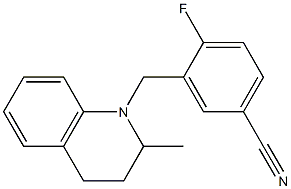 4-fluoro-3-[(2-methyl-1,2,3,4-tetrahydroquinolin-1-yl)methyl]benzonitrile