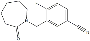 4-fluoro-3-[(2-oxoazepan-1-yl)methyl]benzonitrile