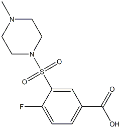 4-fluoro-3-[(4-methylpiperazine-1-)sulfonyl]benzoic acid Struktur