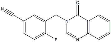 4-fluoro-3-[(4-oxo-3,4-dihydroquinazolin-3-yl)methyl]benzonitrile 化学構造式