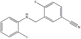 4-fluoro-3-{[(2-iodophenyl)amino]methyl}benzonitrile|