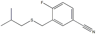 4-fluoro-3-{[(2-methylpropyl)sulfanyl]methyl}benzonitrile Struktur