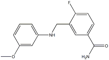 4-fluoro-3-{[(3-methoxyphenyl)amino]methyl}benzamide 结构式