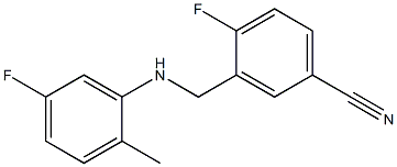 4-fluoro-3-{[(5-fluoro-2-methylphenyl)amino]methyl}benzonitrile Structure