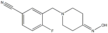 4-fluoro-3-{[4-(hydroxyimino)piperidin-1-yl]methyl}benzonitrile Structure