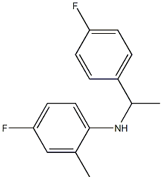 4-fluoro-N-[1-(4-fluorophenyl)ethyl]-2-methylaniline 结构式