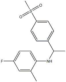 4-fluoro-N-[1-(4-methanesulfonylphenyl)ethyl]-2-methylaniline Structure
