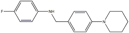 4-fluoro-N-{[4-(piperidin-1-yl)phenyl]methyl}aniline 化学構造式