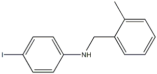 4-iodo-N-[(2-methylphenyl)methyl]aniline 结构式