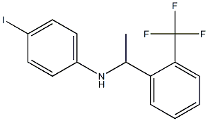 4-iodo-N-{1-[2-(trifluoromethyl)phenyl]ethyl}aniline,,结构式