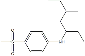 4-methanesulfonyl-N-(5-methylheptan-3-yl)aniline 化学構造式