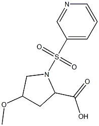 4-methoxy-1-(pyridin-3-ylsulfonyl)pyrrolidine-2-carboxylic acid,,结构式