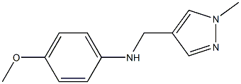 4-methoxy-N-[(1-methyl-1H-pyrazol-4-yl)methyl]aniline Struktur