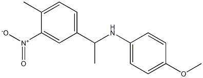 4-methoxy-N-[1-(4-methyl-3-nitrophenyl)ethyl]aniline Struktur