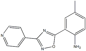 4-methyl-2-[3-(pyridin-4-yl)-1,2,4-oxadiazol-5-yl]aniline Struktur