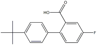 4'-tert-butyl-4-fluoro-1,1'-biphenyl-2-carboxylic acid 化学構造式