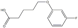 5-(3-fluorophenoxy)pentanoic acid 化学構造式