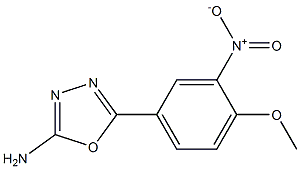 5-(4-methoxy-3-nitrophenyl)-1,3,4-oxadiazol-2-amine Structure