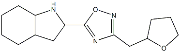 5-(octahydro-1H-indol-2-yl)-3-(oxolan-2-ylmethyl)-1,2,4-oxadiazole Structure