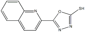 5-(quinolin-2-yl)-1,3,4-oxadiazole-2-thiol 化学構造式