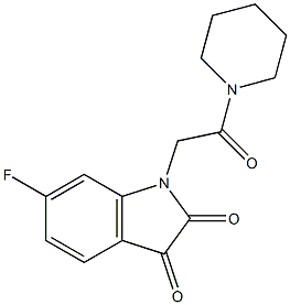 6-fluoro-1-[2-oxo-2-(piperidin-1-yl)ethyl]-2,3-dihydro-1H-indole-2,3-dione Structure
