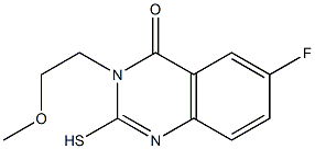 6-fluoro-2-mercapto-3-(2-methoxyethyl)quinazolin-4(3H)-one,,结构式