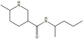 6-methyl-N-(1-methylbutyl)piperidine-3-carboxamide Struktur