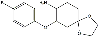 7-(4-fluorophenoxy)-1,4-dioxaspiro[4.5]dec-8-ylamine Struktur