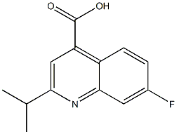 7-fluoro-2-isopropylquinoline-4-carboxylic acid Struktur