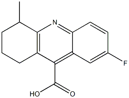 7-fluoro-4-methyl-1,2,3,4-tetrahydroacridine-9-carboxylic acid 结构式