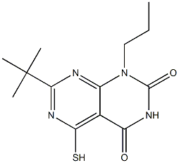7-tert-butyl-5-mercapto-1-propylpyrimido[4,5-d]pyrimidine-2,4(1H,3H)-dione Structure
