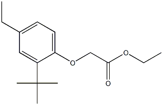 ethyl 2-(2-tert-butyl-4-ethylphenoxy)acetate,,结构式
