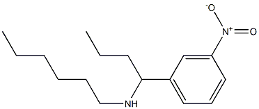 hexyl[1-(3-nitrophenyl)butyl]amine Structure