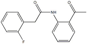 N-(2-acetylphenyl)-2-(2-fluorophenyl)acetamide Struktur