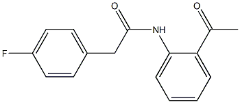 N-(2-acetylphenyl)-2-(4-fluorophenyl)acetamide,,结构式