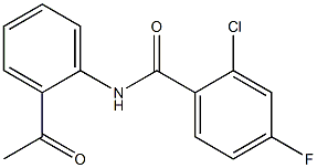 N-(2-acetylphenyl)-2-chloro-4-fluorobenzamide Structure